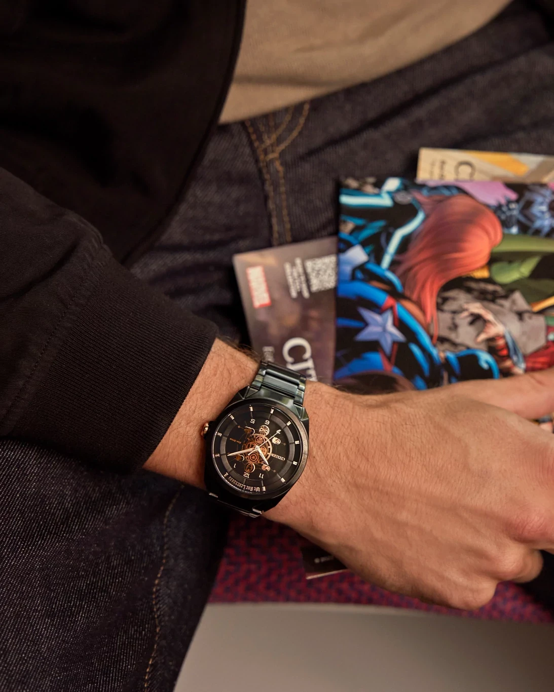 Legends 85th Anniversary Black Dial Stainless Steel Bracelet